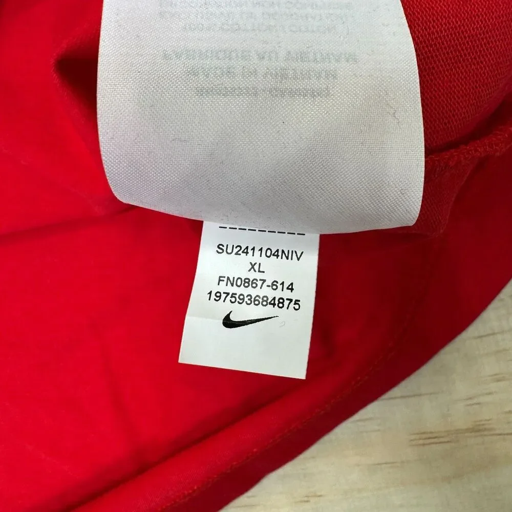 NEW Team USA Nike Mens Red Premium Essentials Icon Short Sleeve Shirt XL